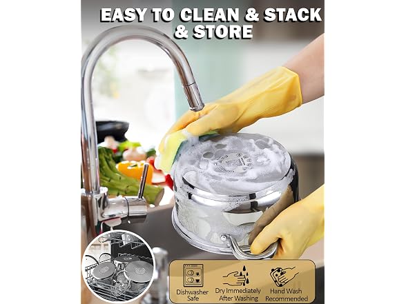 Cook N Home Basics 8 Quart Stainless Steel Stock Pot with Lid