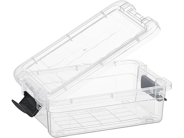 Superio Clear Storage Boxes with Lids, 1.27 Quart  36 Pack
