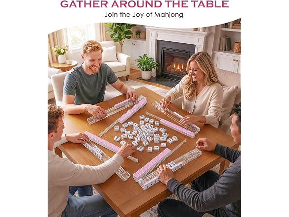 Mahjong Racks with Pushers Set of 4 Clear Acrylic 