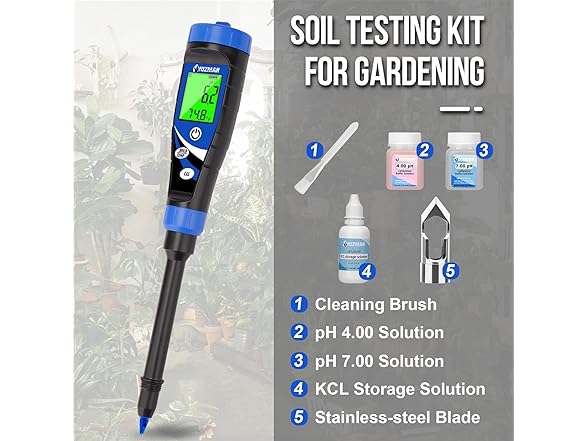UIUZMAR Soil pH Meter Digital Test
