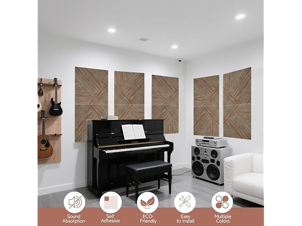 TO-TH Acoustic Panels Natural Walnut