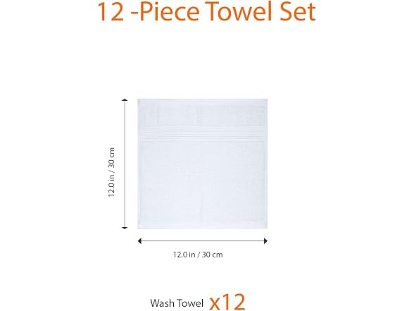 Amazon Basics Highly Absorbent Cotton Washcloths for Bathroom