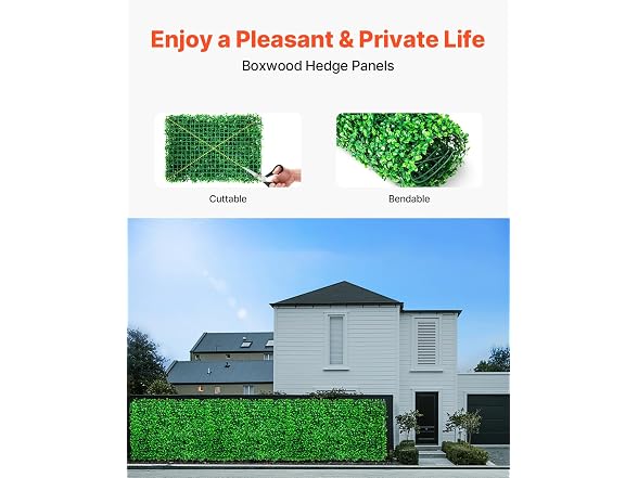 Artificial Boxwood Panel 8pcs Boxwood Hedge Wall