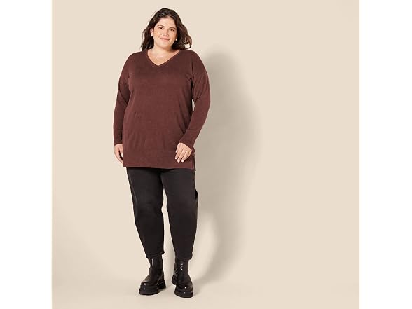 Amazon Essentials Women Lightweight V-neck Sweater