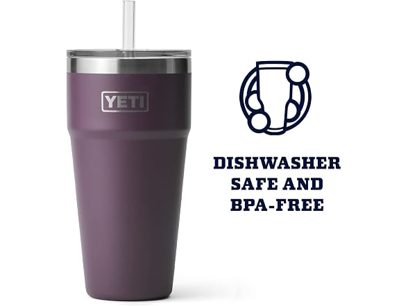 YETI Rambler 26oz Straw Cup, Nordic Purple
