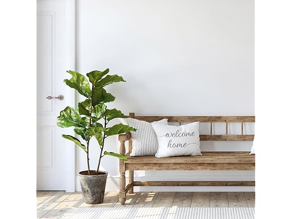 National Tree Company 43 Inch Artificial Fiddle Leaf Fig Tree in Clay Pot