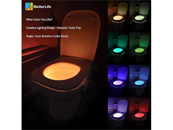 iBetterLife Toilet Night Light Motion Sensor The O