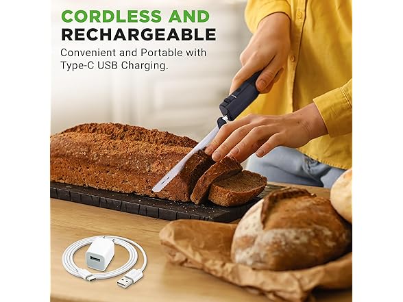 NutriChef Cordless Electric Knife- Black