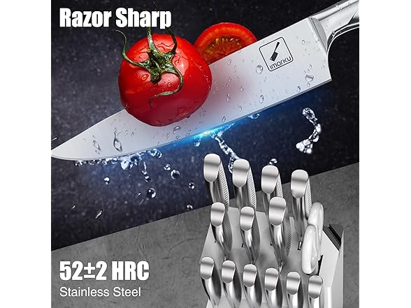 imarku15 PCS Kitchen Knife Set