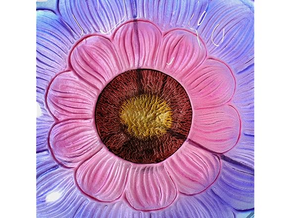 Sunnydaze Glass Bird Bath Bowl - 10.5" Diameter