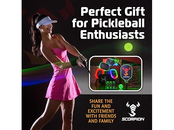 SCORPION 3-Pack Glow The Dark Pickleballs