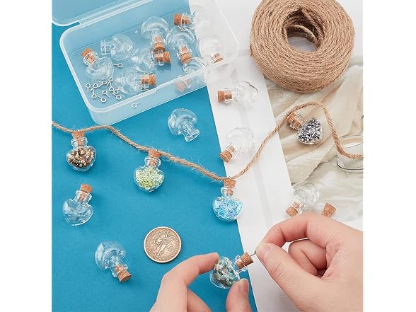 PH PandaHall Mini Heart Glass Jars 20pcs - Gallery 4