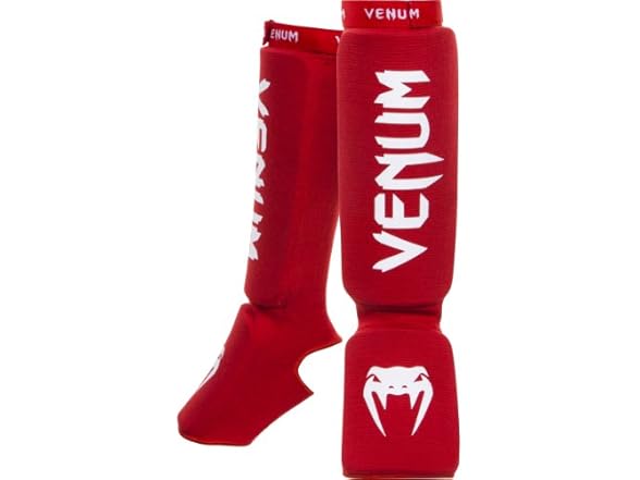 Venum "Kontact" Shin Instep Guards, Red