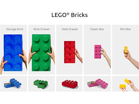 Room Copenhagen LEGO Red Storage Box Brick 8 Bright