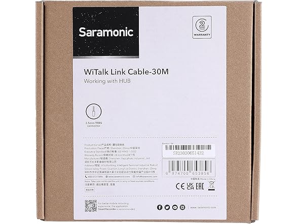Saramonic 98.5-Foot (30m) Link Cable