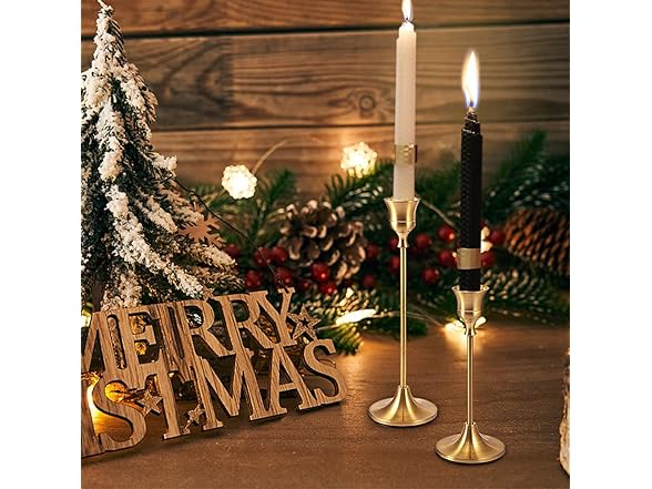 Candlestick Holders - Set of 6 Gold