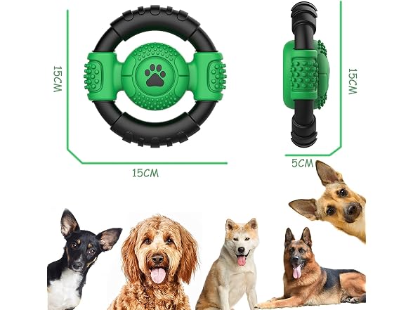 CSDKFCG Squeaky Dog Toys,Steering Wheel Shape