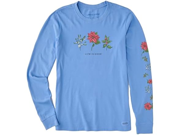 Life is Good Holiday Flowers Blue (XXL)