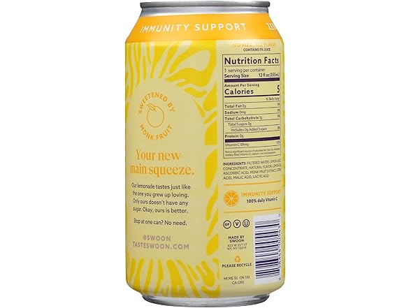1CT Swoon Classic Lemonade, Zero Sugar, Low Cal