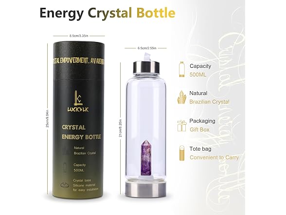 LCLUCKYLK 1pc crystal bottle