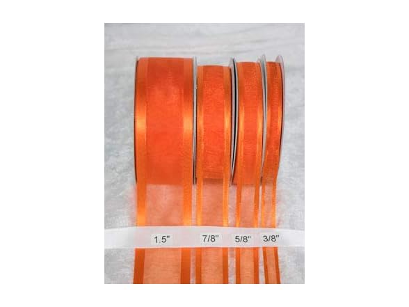 Orange Organza Ribbon with Satin Edge-25
