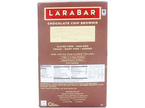 Larabar Chocolate Chip Brownie - 16 Bars