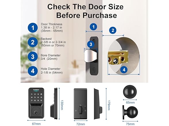 Cubona Keyless Entry Door Lock
