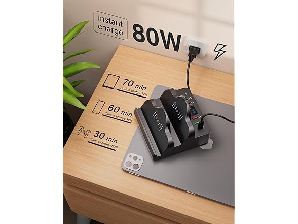 WU-MINGLU Wireless 8-Ports 80W Charging Station