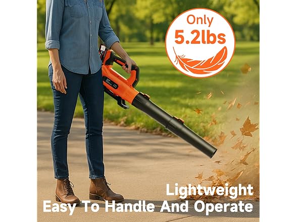 QIYORL Cordless Leaf Blower Orange