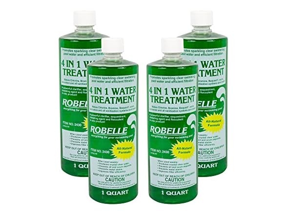 Robelle 1-Quart 4-Pack Concentrated 4-In-1 Water Treatment