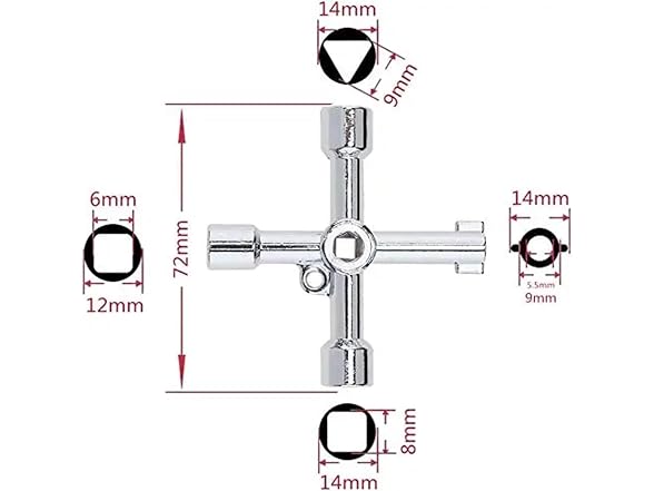 shwetdnc AAP-Auto-123 4-in-1 Utility Key