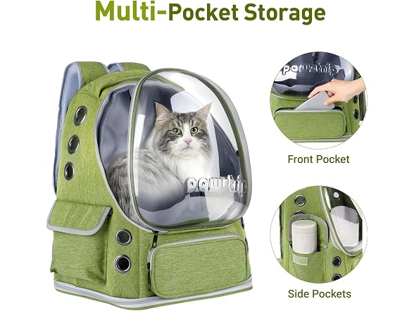 Pawstrip Cat Backpack Carrier Clear