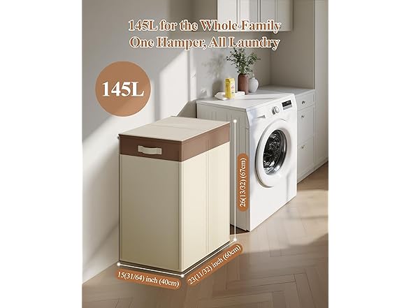 Yecaye 145L Double Laundry Hamper