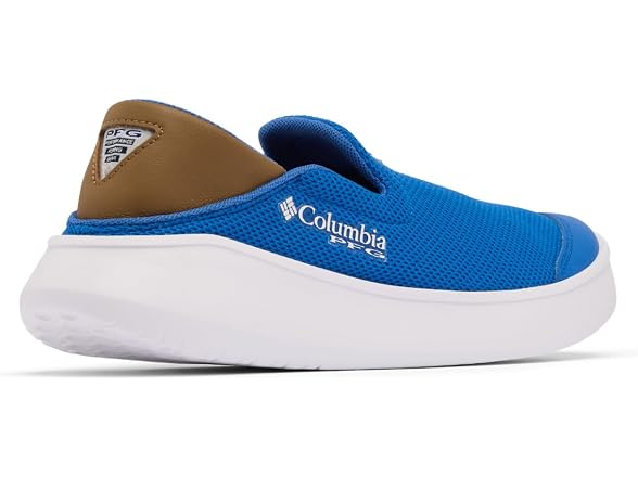 Columbia Mens Boatside Vent PFG, Vivid Blue/Delta, 7