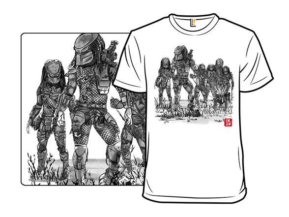 Seven Hunters sumi-e