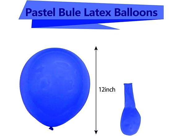 200 Pieces Blue UV Neon Balloons