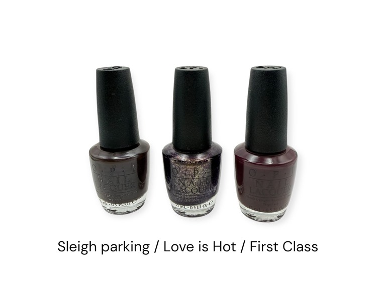 OPI Nail Lacquer 3-Pack Long-Lasting, Sleigh Parking + More