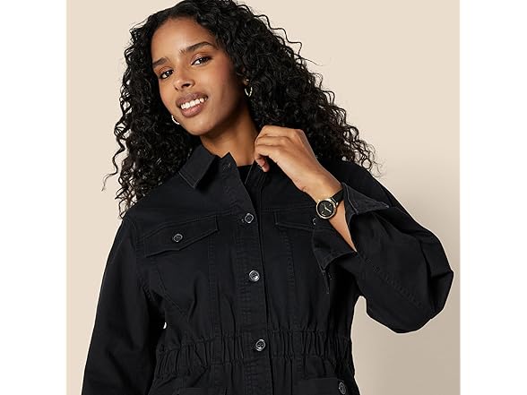 AE Womens RelaxedFit DroppedShoulder Twill Jkt