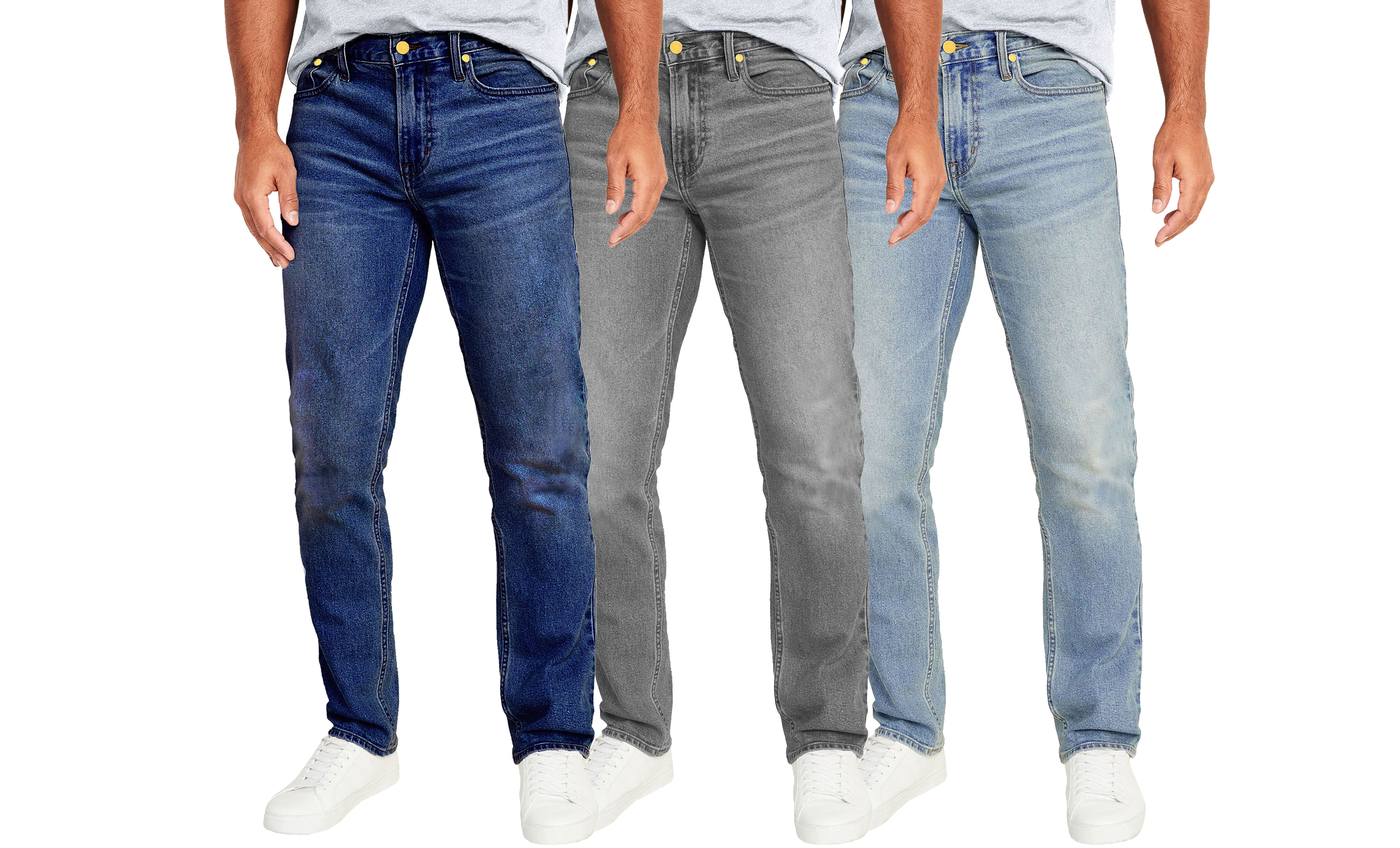 Men's Straight Flex Stretch Jeans 31" Inseam - Gallery 14