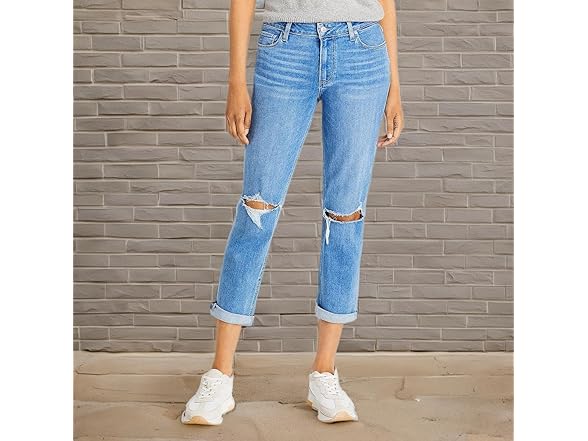 Paige Women (28) Brigitte Mid Rise Boyfriend Jeans