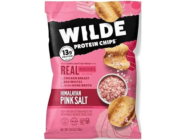 $5.27, Was $8.46, 37% Off! WILDE Protein Chips Himalayan Pink Salt 1.34oz dealfomo