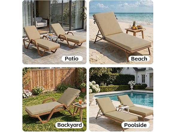 COZYVIDA Chaise Lounge Cushion 72x21x3