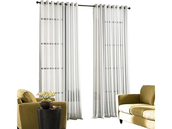 Curtainworks 59x144" Sheer Grommet Panel