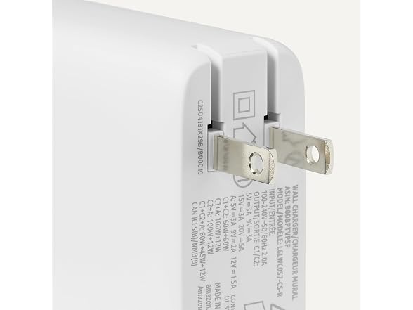 Amazon Basics 120W Fast Charging USB-C Nano GaN Wall Charger