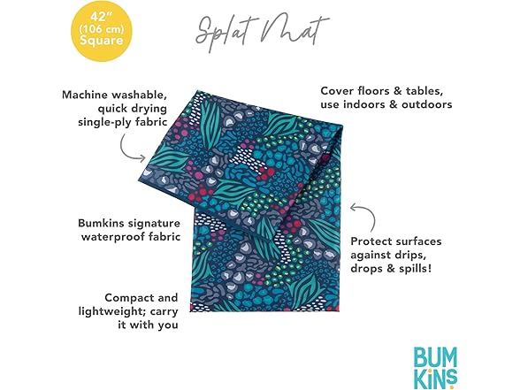 Bumkins Splat Mat for Under High Chair