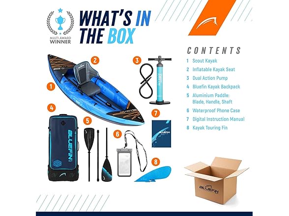 Bluefin Scout Inflatable Kayak 1 Person