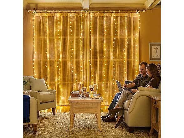 Generic Christmas-47 9.8ft x 9.8ft Curtain Lights