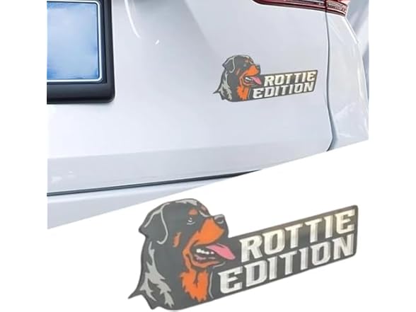Dog Car Badge Rottie 3D Laser Cut