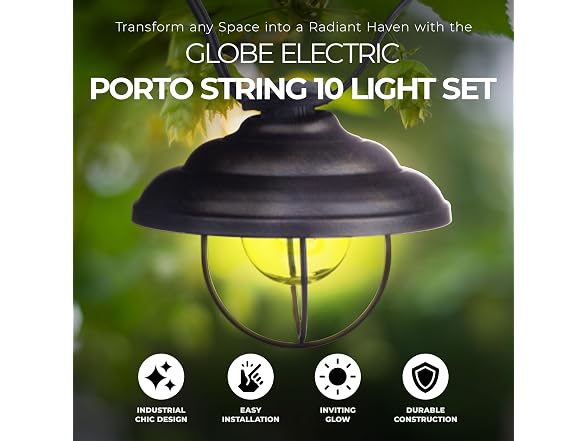 Globe Electric Porto String 10 Light Set