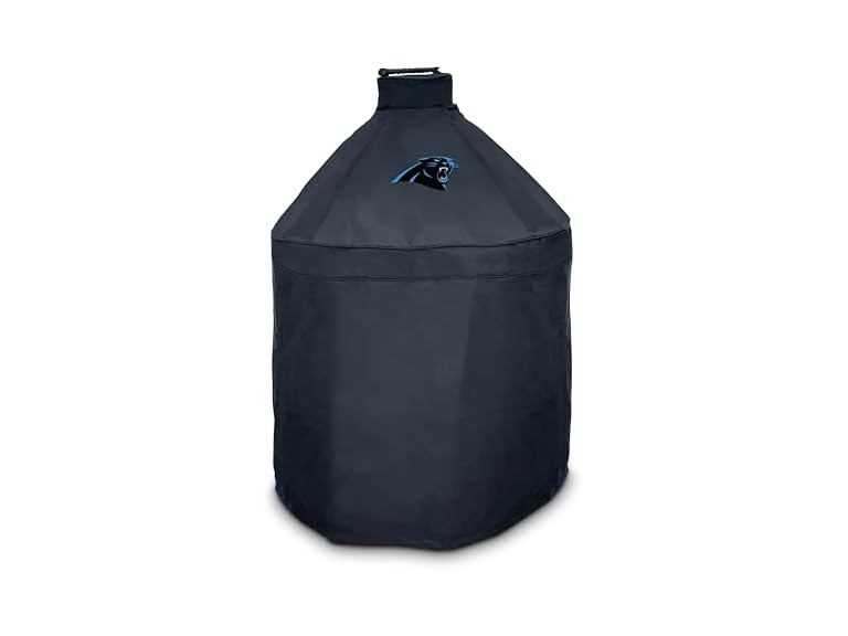 FANMATS 42786 NFL - Carolina Panthers - Black KAMADO Style Grill Cover with Primary Logo - 27" x 27" x 40"